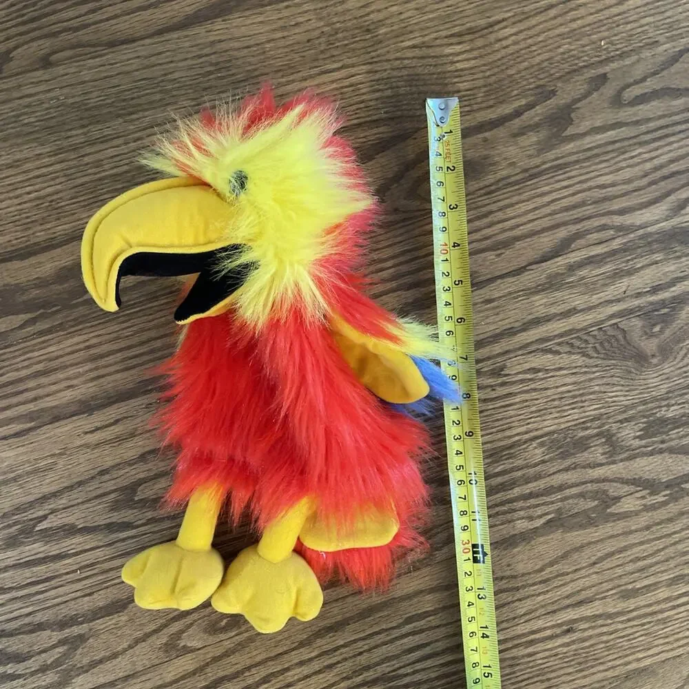 The Puppet Company Large Scarlet Red Macaw Parrot Bird Hand Puppet With Squawk